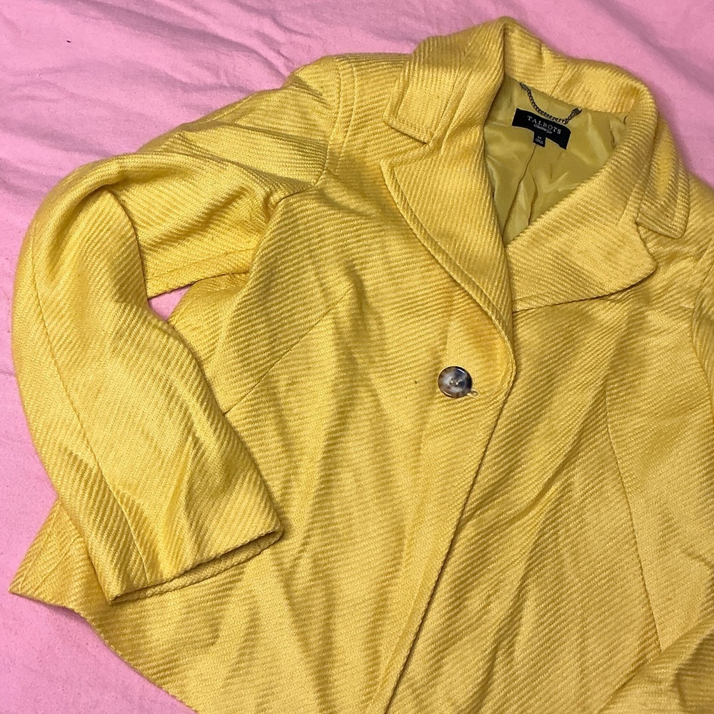 Talbots Vibrant Yellow Blazer - Picture 5 of 11